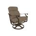 Tropitone Montreux Patio Chair w/ Cushion in Gray/Black/Brown | 41 H x 31.5 W x 35 D in | Wayfair 720211SSA_GRE_Tarragon