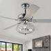 Williston Forge 52" Smithville LED Caged Ceiling Fan w/ Remote Control & Light Kit Included, Metal in Gray | Wayfair