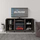 Red Barrel Studio® TV Stand for TVs up to 60" with Electric Fireplace Included Wood in Black | Wayfair 1A9F36F0631840C6B3DCC66DF367A60B
