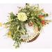 Primrue Hydrangea Daisy 24" Wood Wreath Silk/Wood/Twig in Green | 24 H x 24 W x 8 D in | Wayfair 83971ECDA2044D2E95E4C1763C61987B