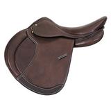 Henri de Rivel Covered Pro Concept Close Contact Saddle - 18.5 - Wide - Havana - Smartpak