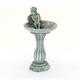 Stone Bird Bath With Cherub, Miniature Bird Bath, Fairy Garden Bird Table, Cherub Figure, The Fairy Garden UK