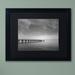 Trademark Fine Art End of the Pier Framed Photographic Print Canvas, Wood in Black/White | 0.5 D in | Wayfair MFG0016-B1620BMF
