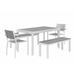 KFI Studios Eveleen Set 32" L Square Plastic/Acrylic Breakroom Table Plastic/Acrylic/Metal in Gray/White | 33.8 H x 32 W x 55 D in | Wayfair