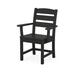 POLYWOOD® Lakeside Dining Outdoor Arm Chair Plastic/Resin in Black | 34.25 H x 24.81 W x 21.38 D in | Wayfair TLD200-1BBL