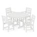 POLYWOOD® Lakeside 5-Piece Round Farmhouse Outdoor Dining Set Plastic in White | 48 W x 48 D in | Wayfair PWS648-1-WH
