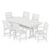 POLYWOOD® Lakeside 7-Piece Outdoor Dining Set w/ Trestle Legs Plastic in White | 73 W x 38.5 D in | Wayfair PWS635-1-WH