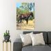 Gracie Oaks Brown Horse On Brown Soil During Daytime - 1 Piece Rectangle Graphic Art Print On Wrapped Canvas in Brown/Green/Yellow | Wayfair