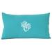 Rosecliff Heights Coral Outdoor Rectangular Sunbrella® Pillow Cover & Insert Polyester/Polyfill/Sunbrella® in Blue | 12 H x 20 W x 4 D in | Wayfair