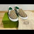 Gucci Shoes | Men's Gucci Tennis 1977 Slip-On Sneaker | Color: Tan/White | Size: 10.5