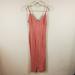 Free People Dresses | Free People Womens Make It Snappy Bodycon Slip Dress In Sun Blossom Size L | Color: Red | Size: L