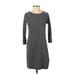 Gap Casual Dress: Gray Solid Dresses - Women's Size X-Small