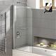 800mm Pivot Bath Shower Easy Clean Glass Screen Door Panel + Towel Rail