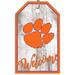 Clemson Tigers 11'' x 19'' Welcome Team Tag Sign