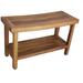 Bay Isle Home™ Salena Teak Shower Bench, Wood | 18 H x 30 W x 12 D in | Wayfair 9B4579FAF0E04BB0A89ADDB70DCDF435