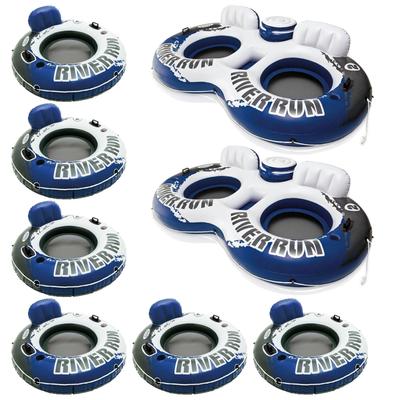 Intex River Run II 2 Person Float (2 Pack) & River Run I 1 Person Float (6 Pack) - 7