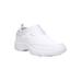 Women's Wash & Wear Slip On Ii Flat by Propet in White (Size 7 XX(4E))