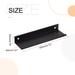 120mm x 40mm Aluminum Thicken Type Cabinet Edge Pull Handle Black 2 Pcs