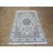 Hand Knotted Ivory Nain with Wool & Silk Oriental Rug (6'6" x 10') - 6'6" x 10'