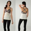 Lululemon Athletica Tops | Lululemon Wrap It Up Tank Top So Fly Butterfly Angel Wing Activewear Womens Sz 6 | Color: Black/White | Size: 6