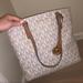 Michael Kors Bags | Michael Kors Medium Sized Tote | Used In Great Condition! | Color: Cream/Tan | Size: Medium Sized Tote