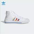 Adidas Shoes | Adidas Originals Nizza Hi Rf White Graphic Gx2712 Hitop Sneaker Shoes Mens 9 New | Color: White | Size: 9