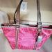 Coach Bags | Coach Bandana Graffity Tote Bag Purse | Color: Pink/Silver | Size: Medium