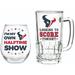 Houston Texans 17oz. Stemless Wine Glass & 16oz. Mug Gift Set