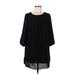 H&M Casual Dress - Shift: Black Solid Dresses - Women's Size 6