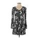 Express Casual Dress - Mini: Black Floral Dresses - Women's Size X-Small