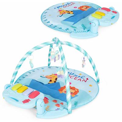 4-in-1 Baby Kick and Play Piano Gym Infant Toddler Activity Play Mat with Toys
