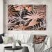 East Urban Home Tropical Palm Summer In Black & Copper - Tropical Canvas Wall Art Print Metal in Black/Brown/Green | 40 H x 60 W x 1 D in | Wayfair