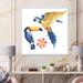 East Urban Home Two Tropic Birds Parrot & Toucan - Tropical Canvas Wall Art Print 2 Canvas in Blue | 30 H x 30 W x 1 D in | Wayfair