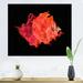 East Urban Home Red Ink Cloud on Black - Photograph on Canvas Plastic in Orange/Red | 34 H x 44 W x 1.5 D in | Wayfair