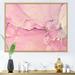 East Urban Home Marble Waves II - Painting on Canvas Plastic in Pink | 34 H x 44 W x 1.5 D in | Wayfair D76DA914FF574F4C9BC6DE432F806B43