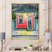 East Urban Home Small Clapboard House Lit By Lighted Lanterns - Print on Canvas Plastic in Red | 44 H x 34 W x 1.5 D in | Wayfair