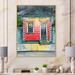East Urban Home Small Clapboard House Lit By Lighted Lanterns - Print on Canvas Metal in Red | 32 H x 24 W x 1 D in | Wayfair