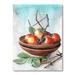 East Urban Home Clay Bowl of Yellow Persimmon - Print on Canvas Metal in Red | 32 H x 24 W x 1 D in | Wayfair 23A17FD34C1E48D587B20B802E9B91F6