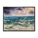 East Urban Home Sea Waves & Dramatic Sky - Painting on Canvas Plastic in Blue | 34 H x 44 W x 1.5 D in | Wayfair A97AC786C6594EE8BC9EFF188B9A6AEB