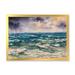 East Urban Home Sea Waves & Dramatic Sky - Painting on Canvas Metal in Blue | 16 H x 32 W x 1 D in | Wayfair BC8868F6A47442AC81B1A0F8E97161EE