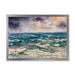 East Urban Home Sea Waves & Dramatic Sky - Painting on Canvas Metal in Blue | 30 H x 40 W x 1.5 D in | Wayfair B729D8188D4149F988478BEF8994A6C5