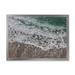 East Urban Home Sea Waves w/ Foam Breaking at the Shore - Print on Canvas Metal in Blue/Green | 24 H x 32 W x 1 D in | Wayfair