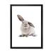 East Urban Home Portrait of a Rabbit on White II - Photograph on Canvas Metal in Black/Gray/White | 32 H x 24 W x 1 D in | Wayfair