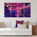 East Urban Home Purple & Blue Luxury Abstract Fluid Art IV - 4 Piece Wrapped Canvas Graphic Art Canvas in Blue/Indigo | 28 H x 48 W x 1 D in | Wayfair