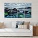 Rosecliff Heights Sea Waves Impacting Rock on the Beach - 4 Piece Wrapped Canvas Graphic Art Canvas in Black/Gray | 28 H x 48 W x 1 D in | Wayfair