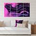 East Urban Home Pink & Black Luxury Abstract Fluid Art I - 4 Piece Wrapped Canvas Graphic Art Canvas in Black/Pink | 28 H x 48 W x 1 D in | Wayfair