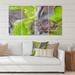 East Urban Home Green & Purple Luxury Abstract Fluid Art II - 4 Piece Wrapped Canvas Graphic Art Canvas in Brown/Green/Indigo | Wayfair