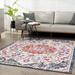 Tigris TGS-2304 5'3" Round Traditional Updated Traditional Ivory/Navy/Red Area Rug - Hauteloom