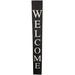 Gracie Oaks Barayon Welcome Sign Wood in Black | 60 H x 9 W x 1.125 D in | Wayfair 29400430D16A427186FA62D29D90D556