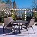 Winston Porter Charli-Anne Round 4 - Person 47.99" Long Aluminum Outdoor Dining Set Metal in Black | 47.99 W x 48 D in | Wayfair